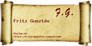 Fritz Gusztáv névjegykártya