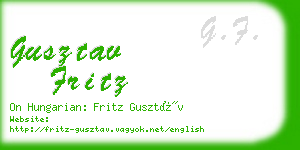 gusztav fritz business card